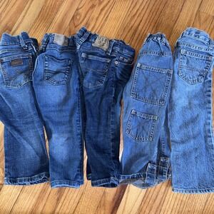 Denim Jeans Pants Polo, Tommy, Osh Kosh , Pockets Toddler Boy Size 2T Lot of 5